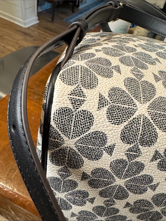 kate spade Cream and Gray Floral-Print Backpack main image 5